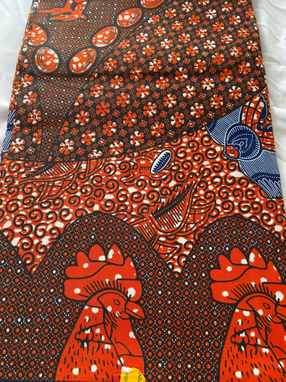 Polycotton African Fabric 6 Yards Soft Ankara Wax Print Material