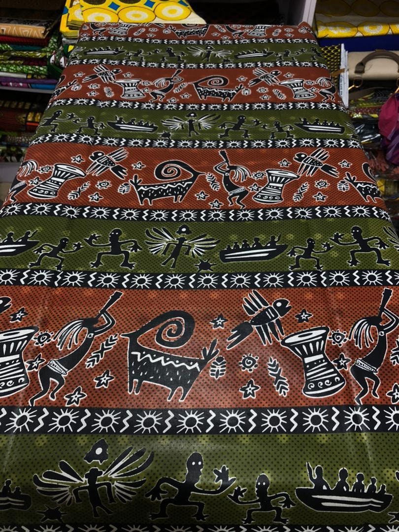 Mud Print Fabric 6 Yards African Tribal Wax Print Cloth