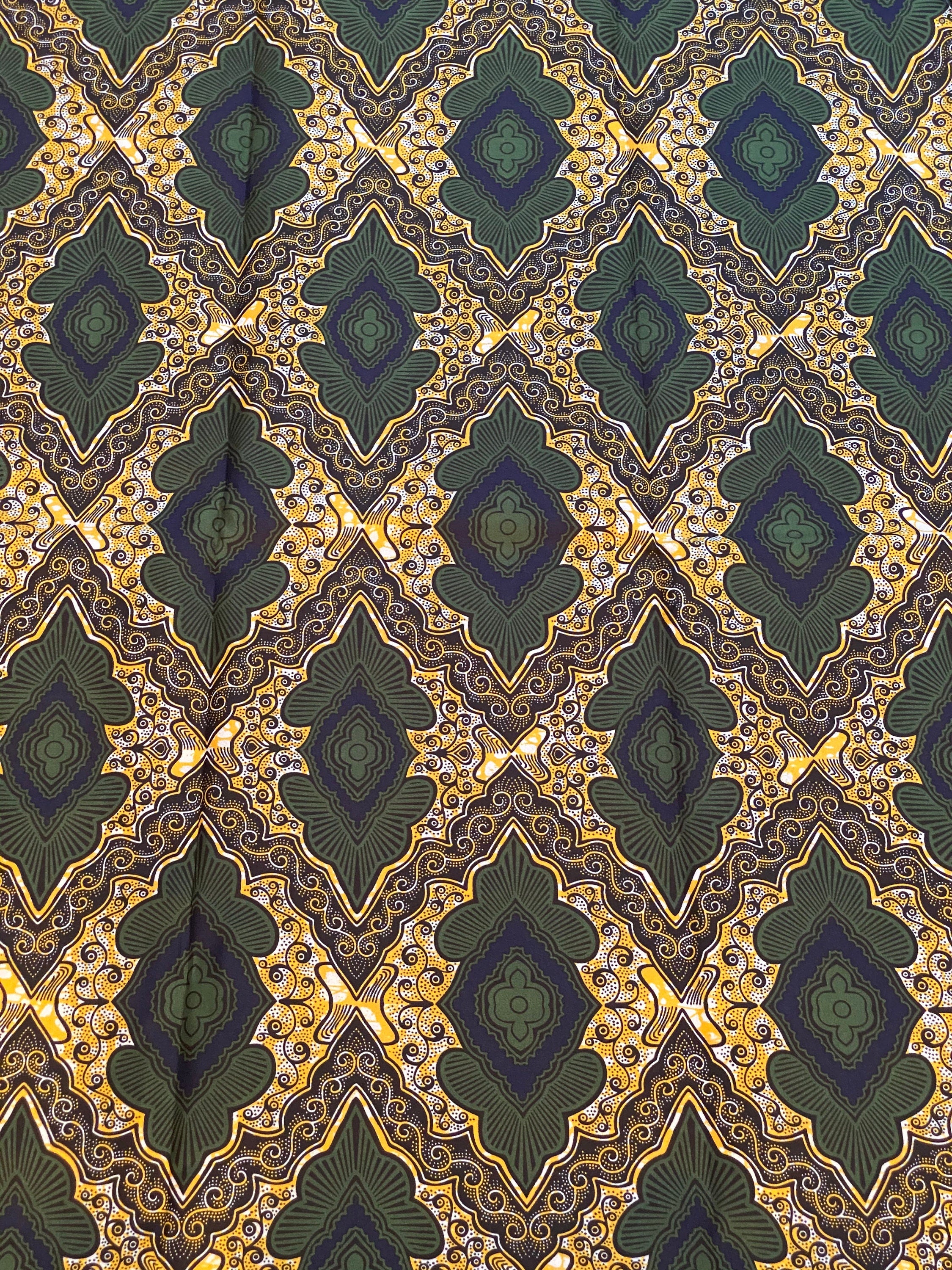 Polycotton African Fabric 6 Yards Soft Ankara Wax Print Material