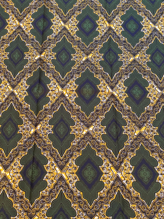 Polycotton African Fabric 6 Yards Soft Ankara Wax Print Material