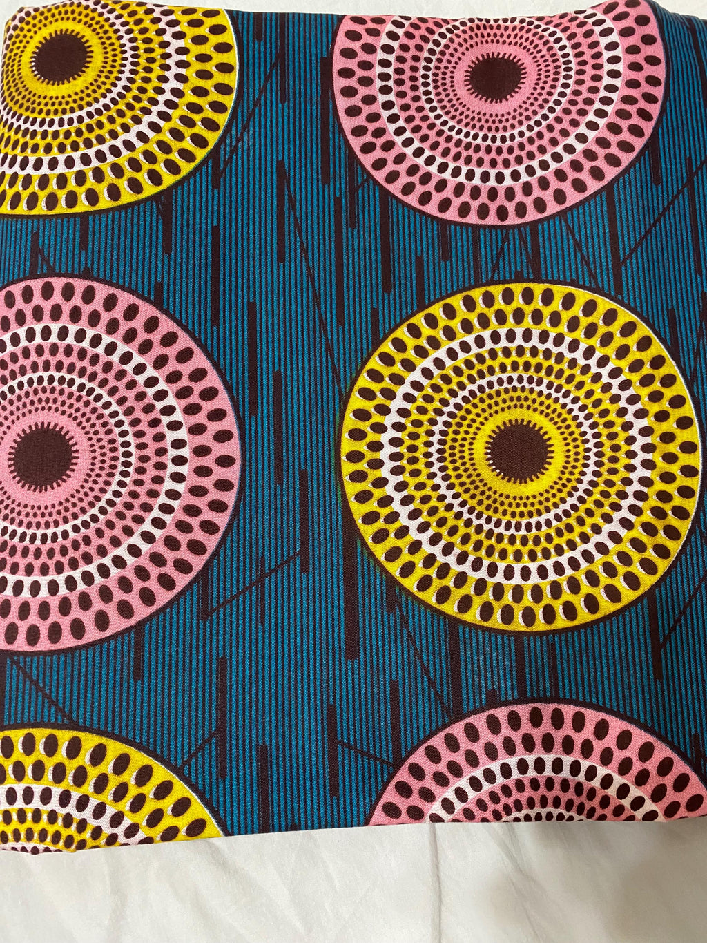 Colorful Ankara Fabric: African Print Polycotton, 6 Yards