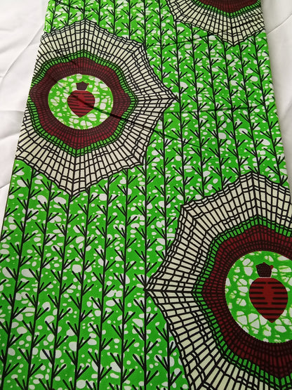 Polycotton African Fabric 6 Yards Soft Ankara Wax Print Material