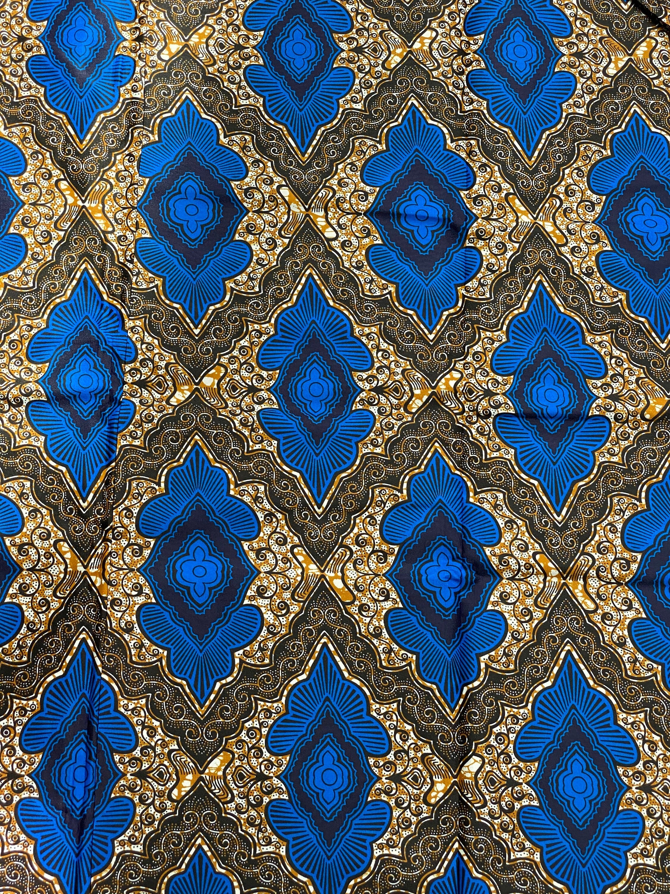 Polycotton African Fabric 6 Yards Soft Ankara Wax Print Material