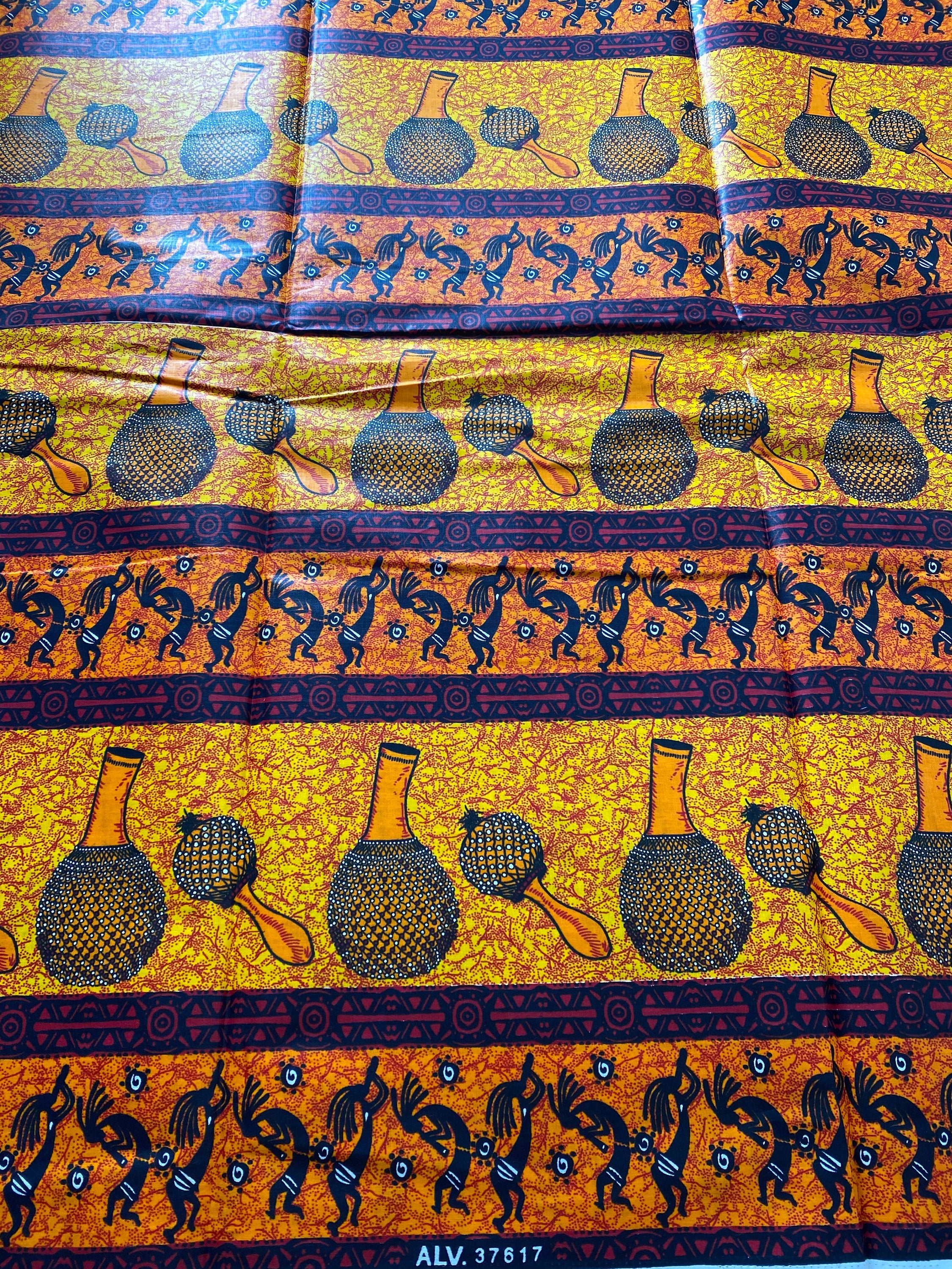 Mud Print Fabric 6 Yards African Tribal Wax Print Cloth