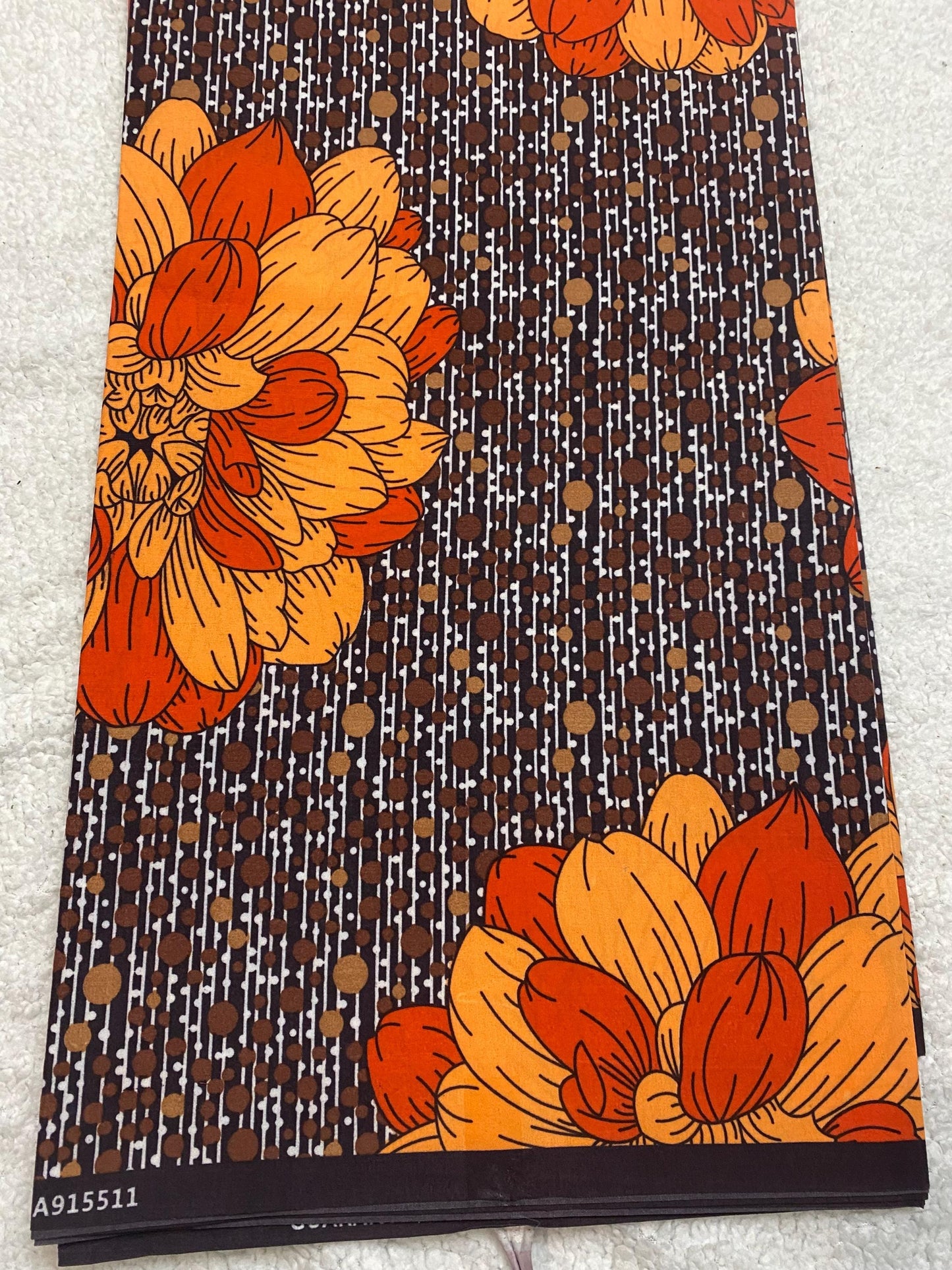 Polycotton African Fabric 6 Yards Soft Ankara Wax Print Material