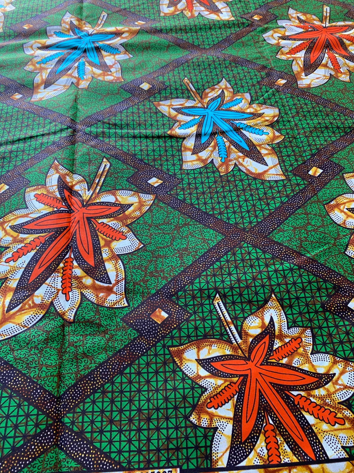 Polycotton African Fabric 6 Yards Soft Ankara Wax Print Material