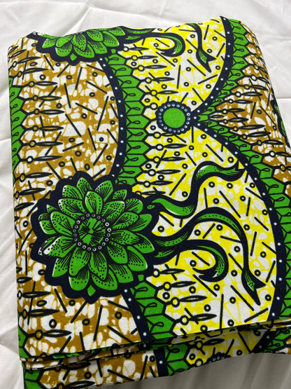 Polycotton African Fabric 6 Yards Soft Ankara Wax Print Material