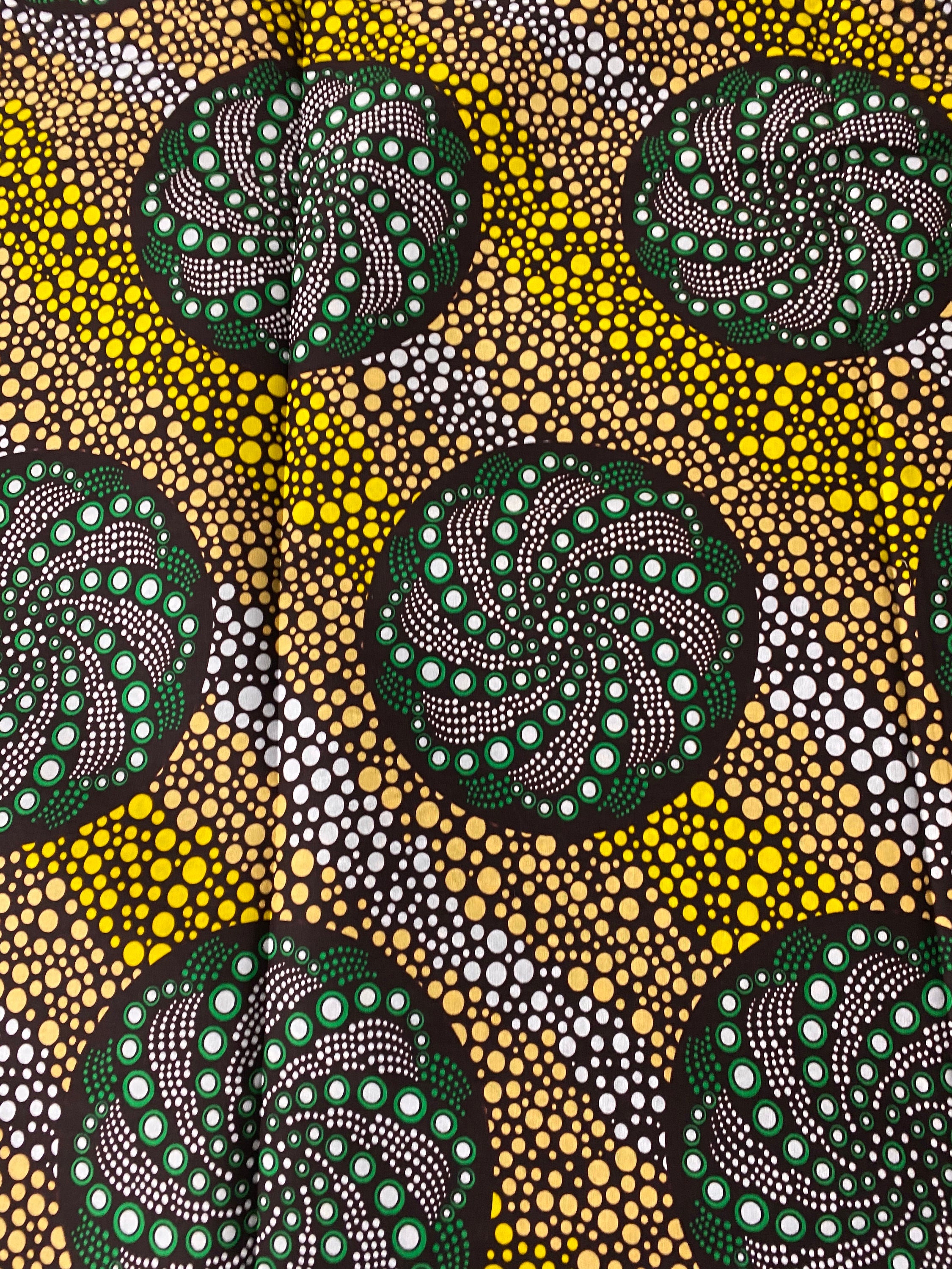 African Wax Print Fabric: Ankara Cotton, Vibrant Floral Design (6 Yards)