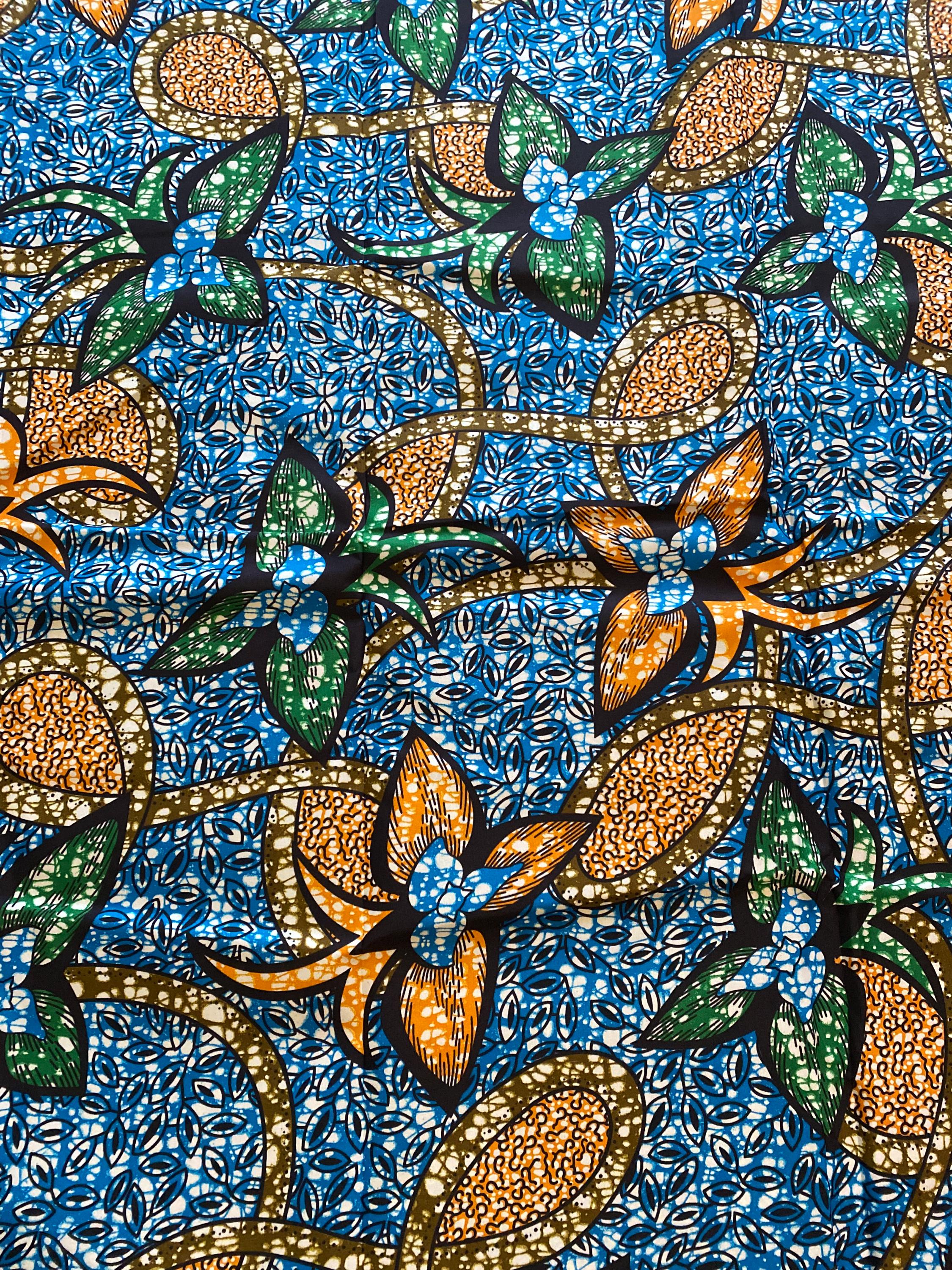 Polycotton African Fabric 6 Yards Soft Ankara Wax Print Material