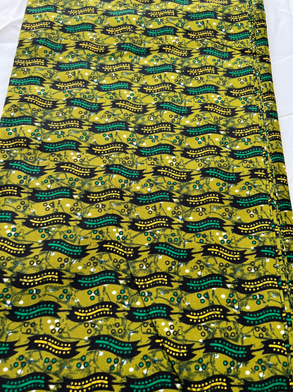 Polycotton African Fabric 6 Yards Soft Ankara Wax Print Material