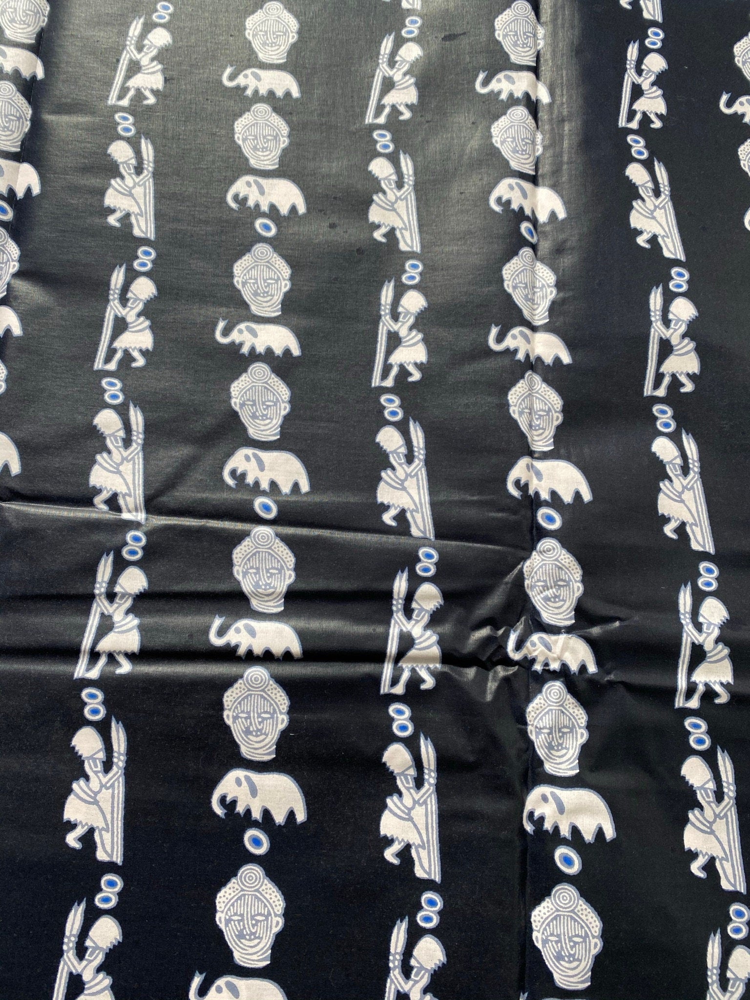 Mud Print Fabric 6 Yards African Tribal Wax Print Cloth