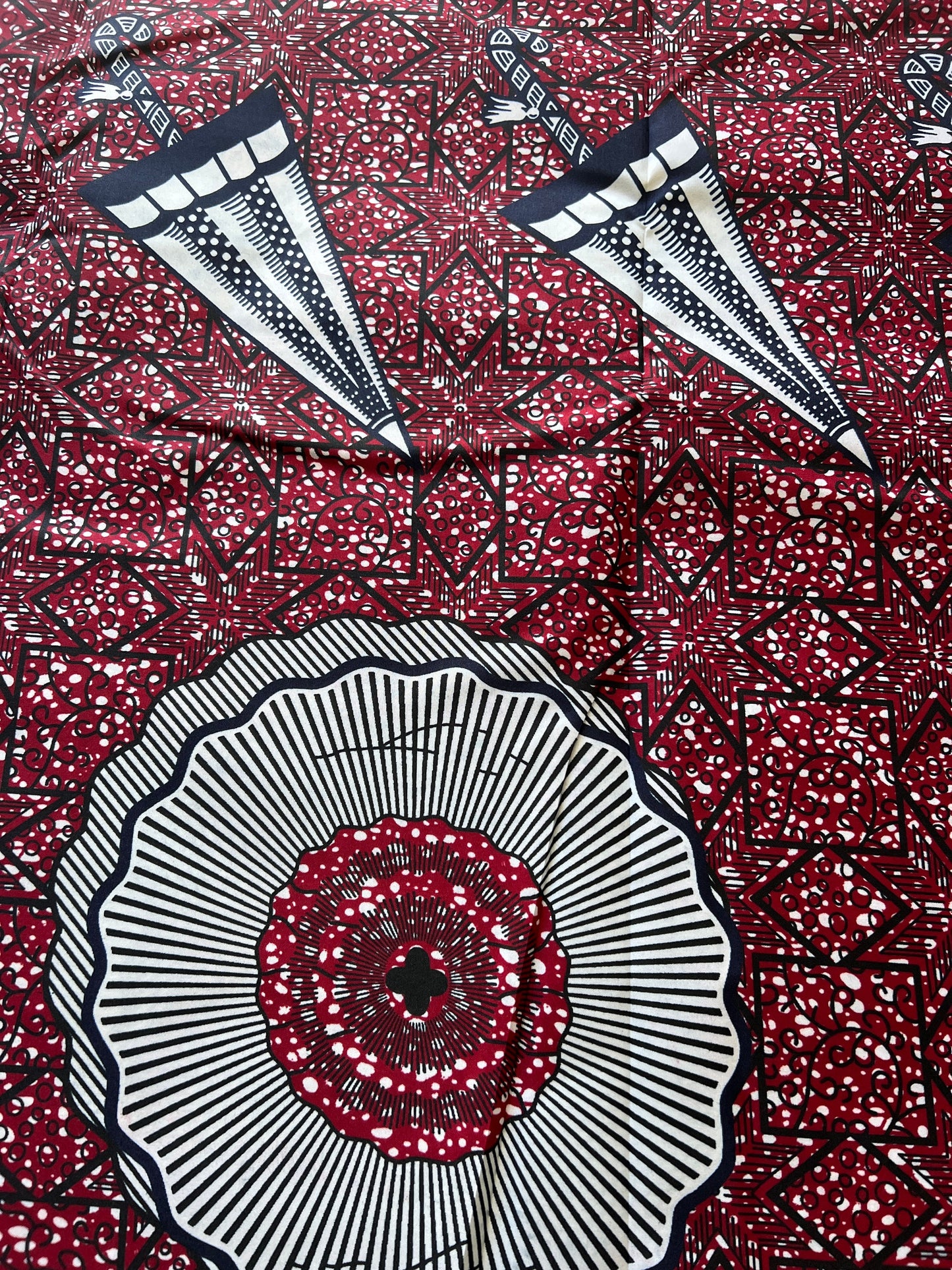 Polycotton African Fabric 6 Yards Soft Ankara Wax Print Material