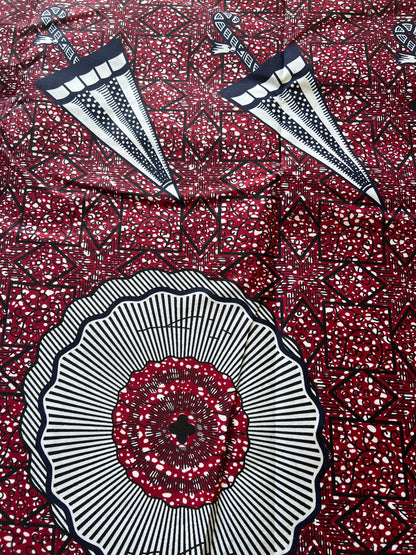 Polycotton African Fabric 6 Yards Soft Ankara Wax Print Material