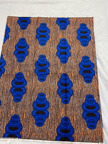 Polycotton African Fabric 6 Yards Soft Ankara Wax Print Material