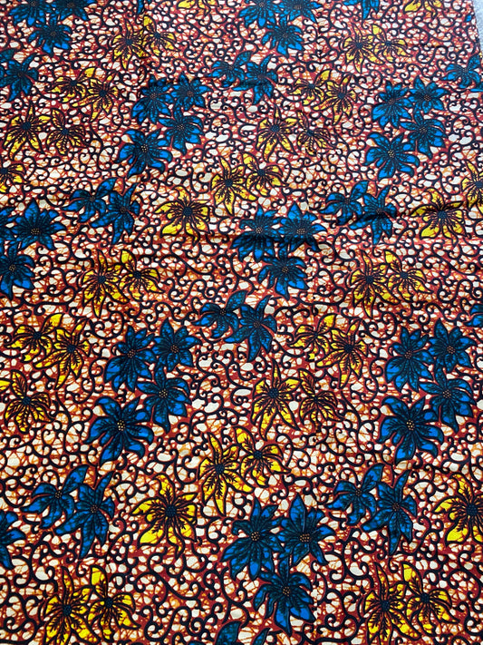 Polycotton African Fabric 6 Yards Soft Ankara Wax Print Material