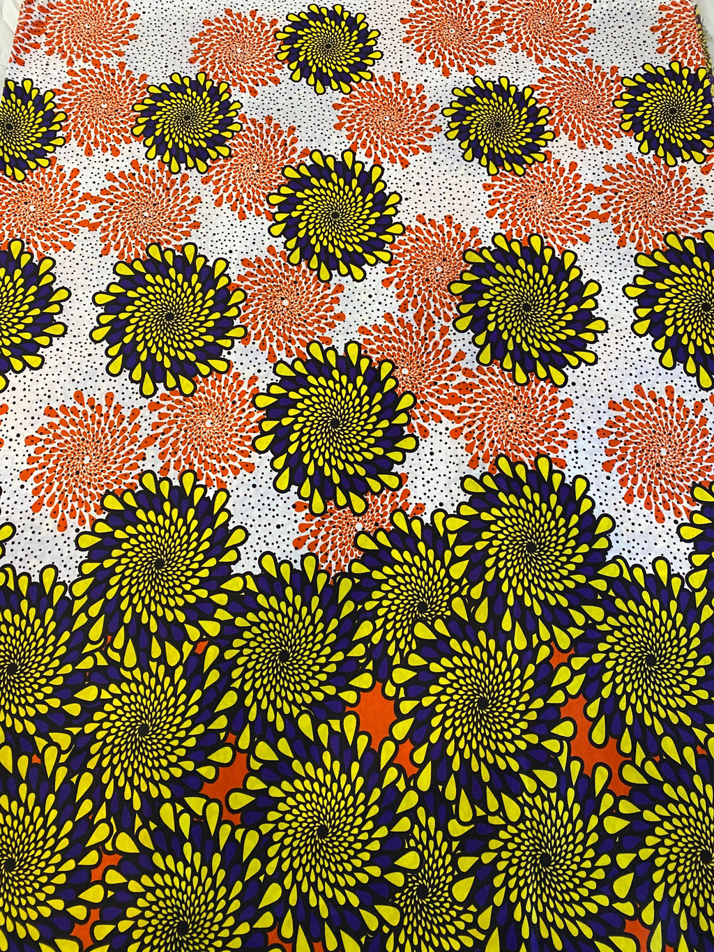 Polycotton African Fabric 6 Yards Soft Ankara Wax Print Material
