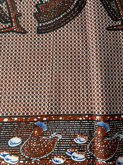 Polycotton African Fabric 6 Yards Soft Ankara Wax Print Material