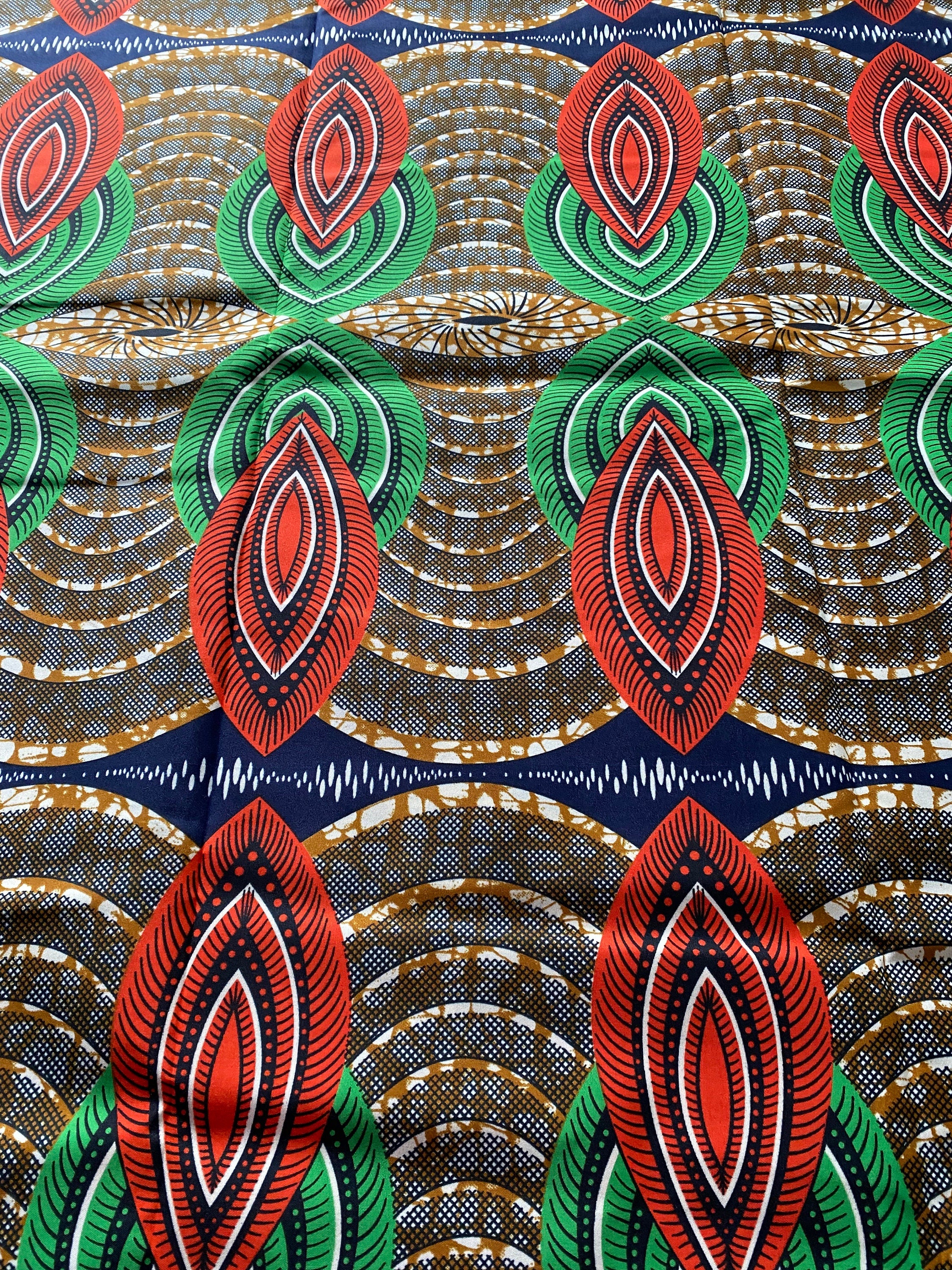 Polycotton African Fabric 6 Yards Soft Ankara Wax Print Material
