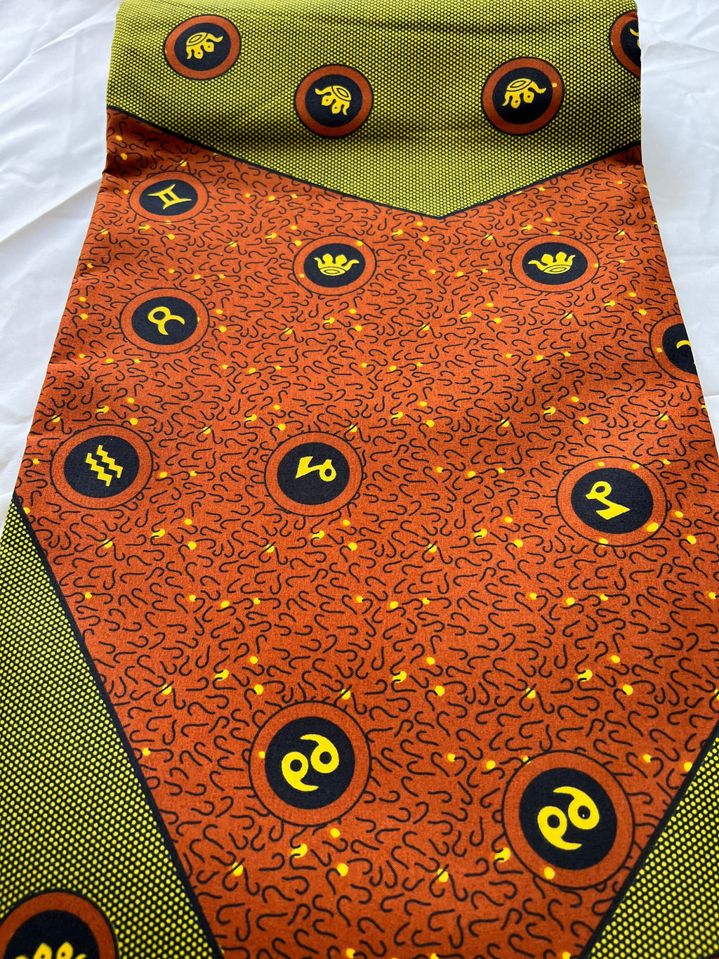 Double Sided Ankara Fabric: Colorful African Print, 6 Yards