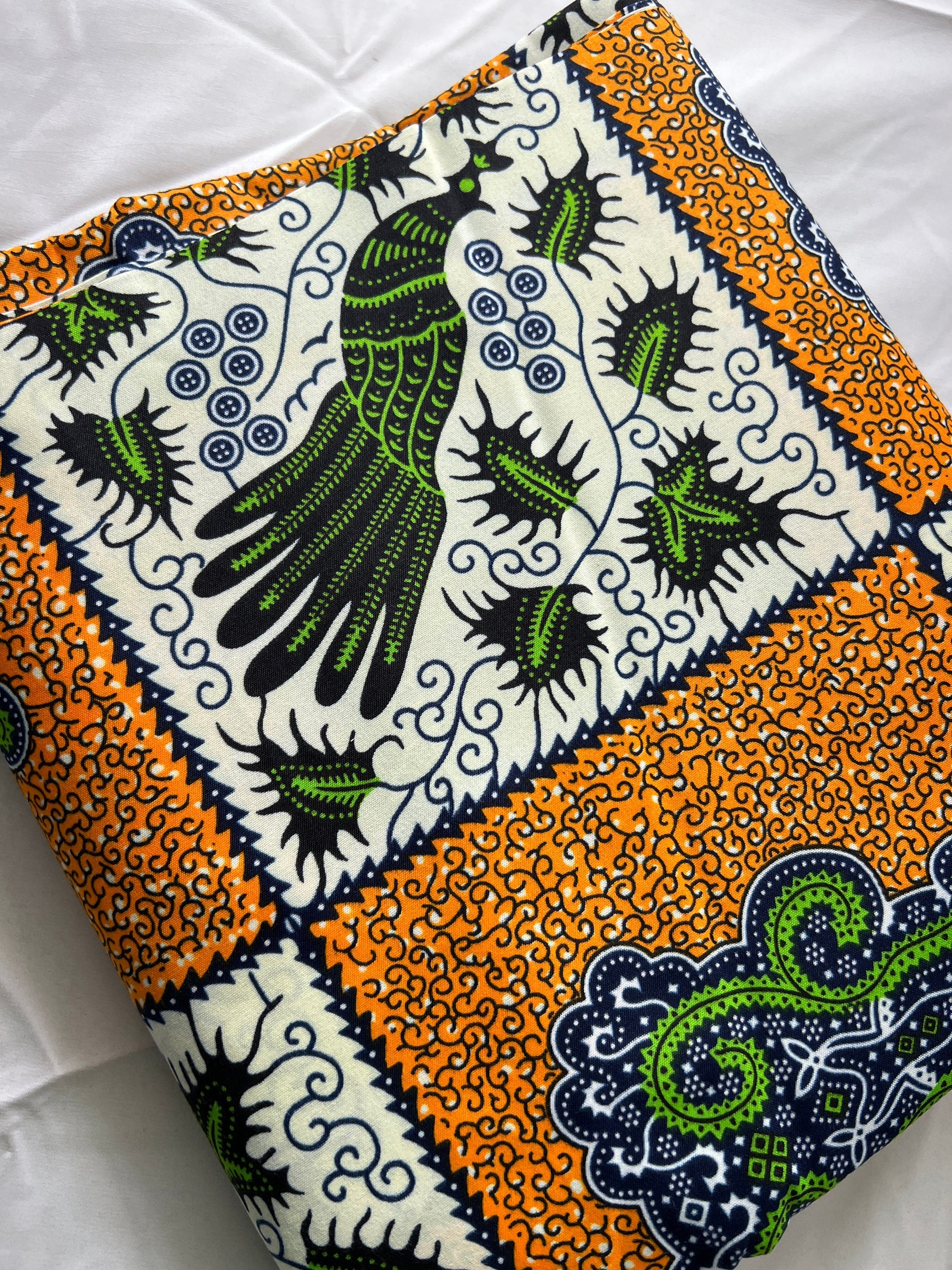 Polycotton African Fabric 6 Yards Soft Ankara Wax Print Material