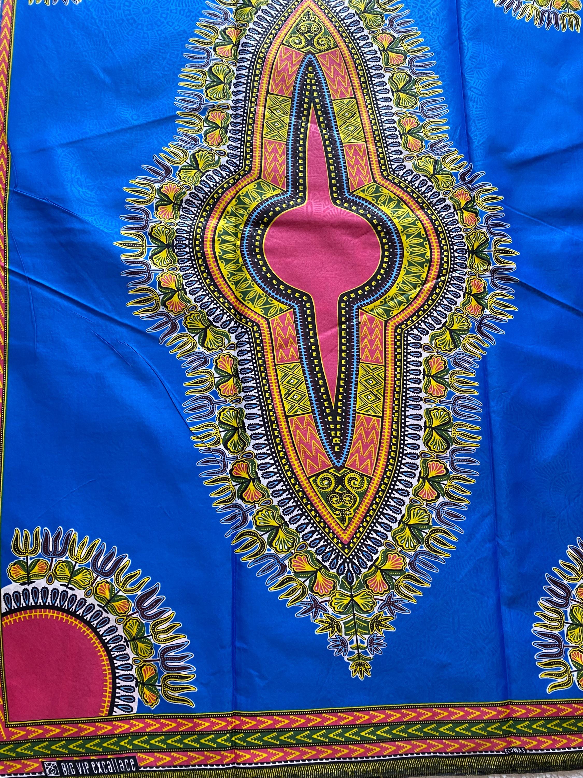 Dashiki Angelina African Wax Print Fabric – 6 Yards Cotton Ankara