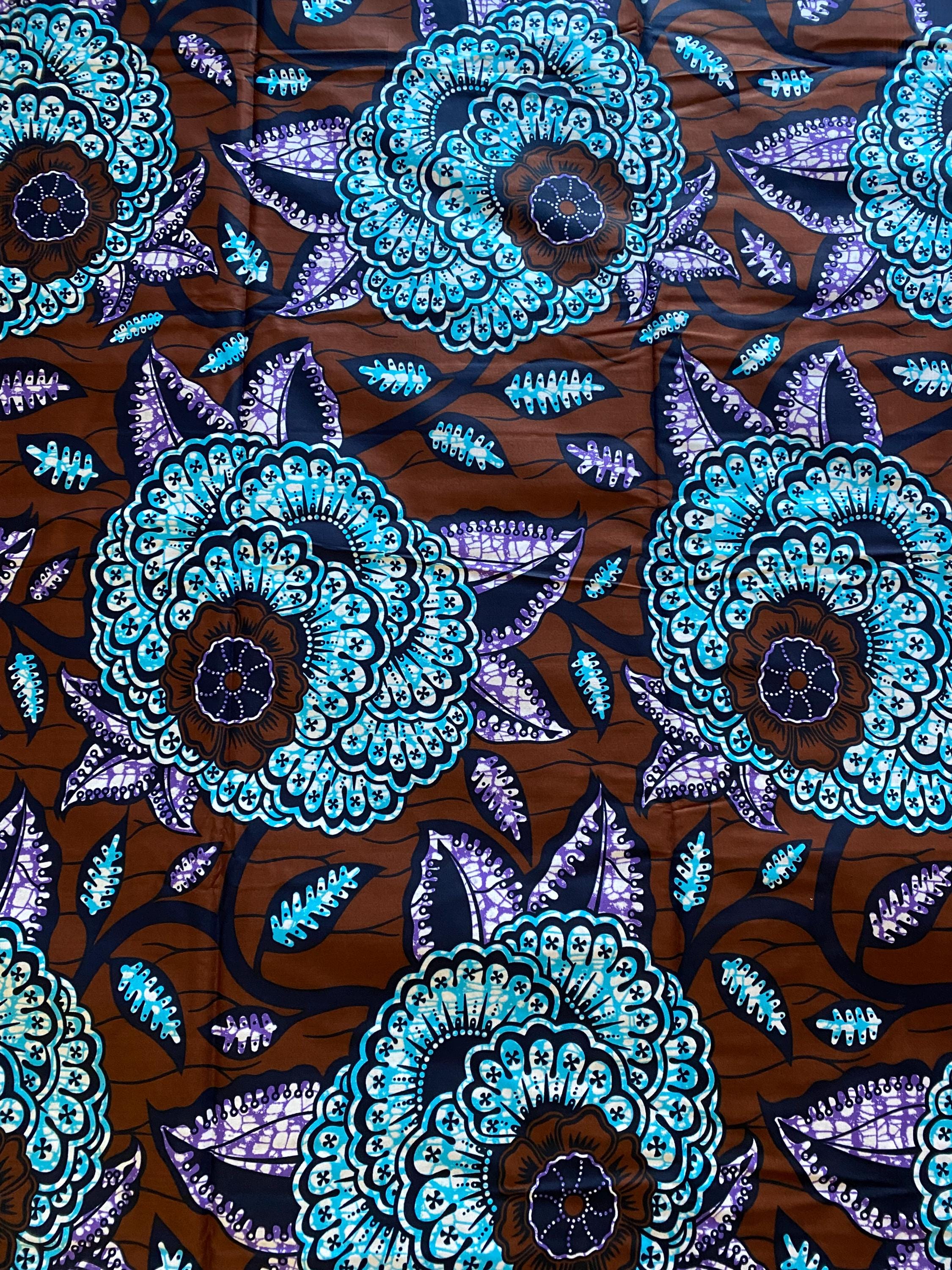 6 Yards Ankara Wax Print Fabric, African Cotton Print