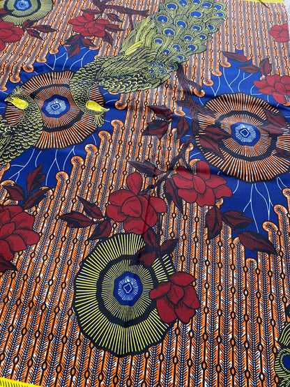 Polycotton African Fabric 6 Yards Soft Ankara Wax Print Material