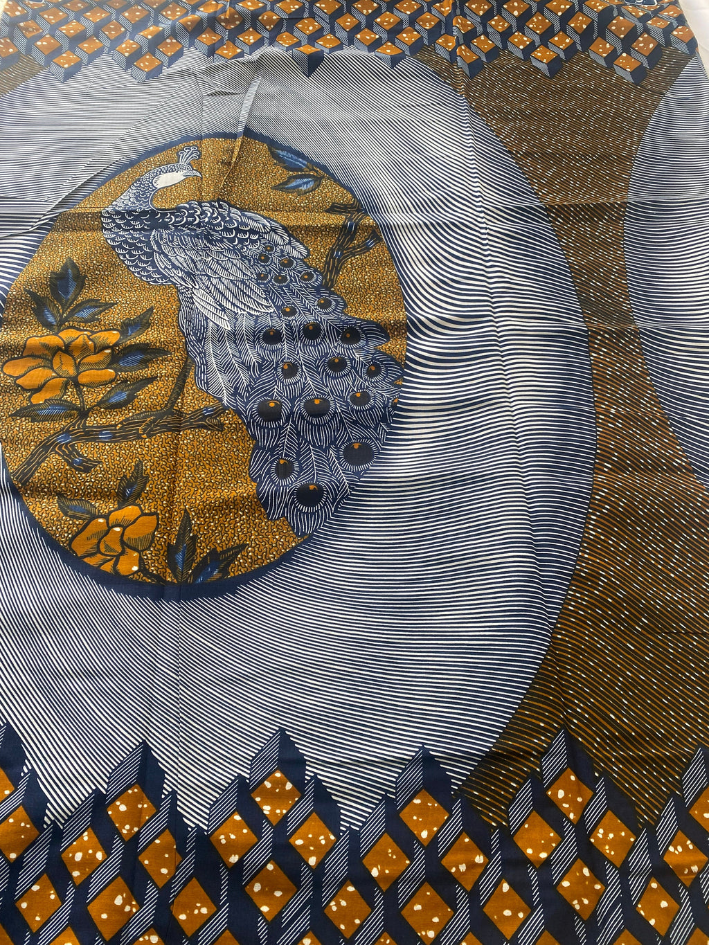 Bold Ankara African Print Fabric: 6 Yards 100% Cotton Wax Print