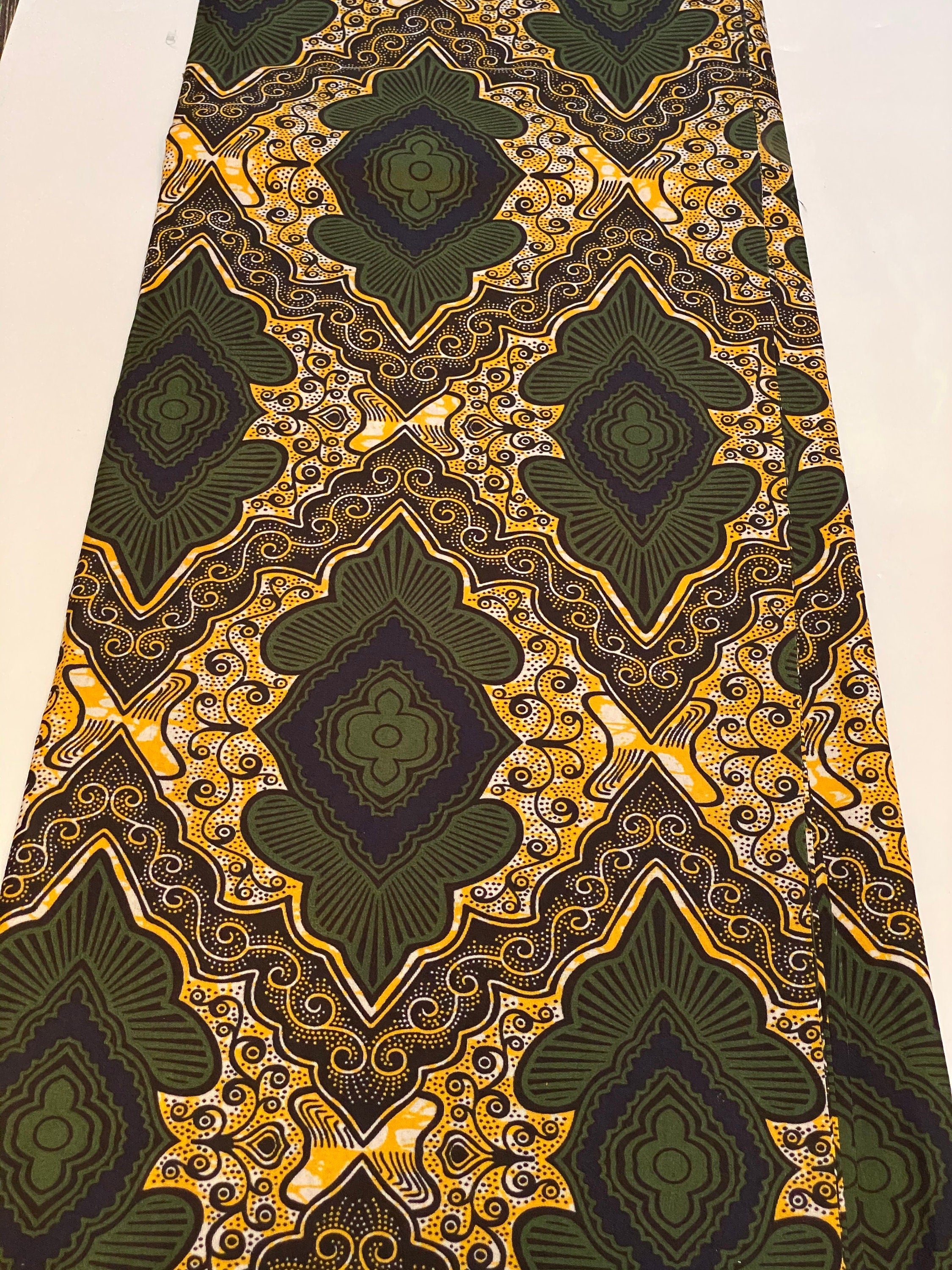 Polycotton African Fabric 6 Yards Soft Ankara Wax Print Material