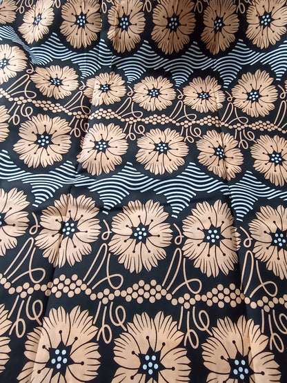 Polycotton African Fabric 6 Yards Soft Ankara Wax Print Material