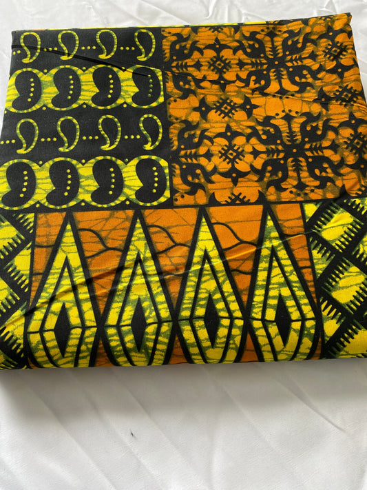 Polycotton African Fabric 6 Yards Soft Ankara Wax Print Material
