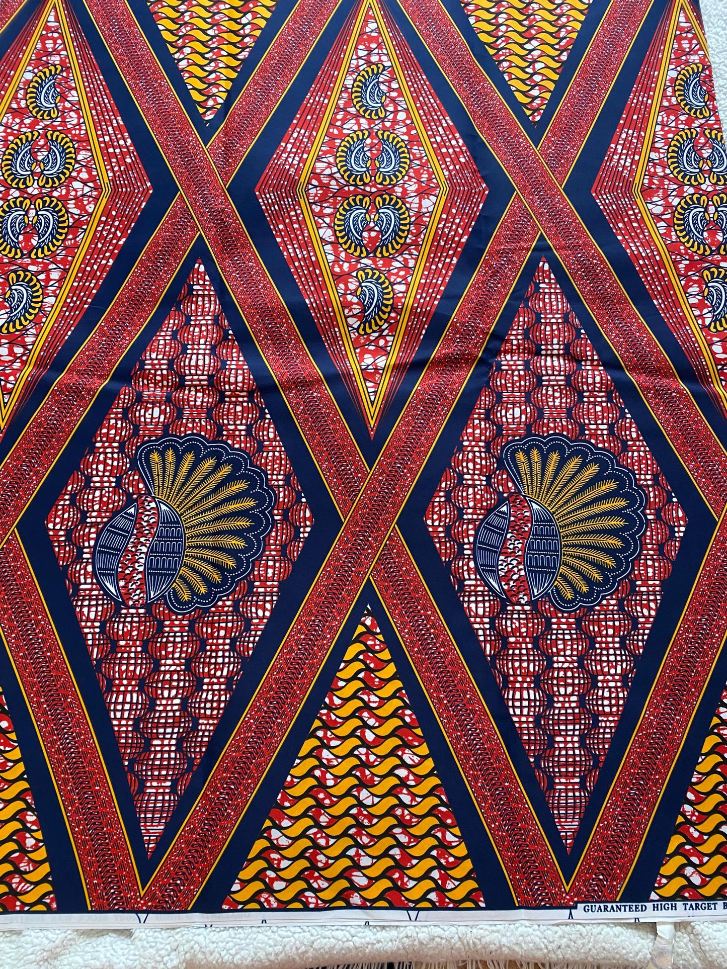 Polycotton African Fabric 6 Yards Soft Ankara Wax Print Material