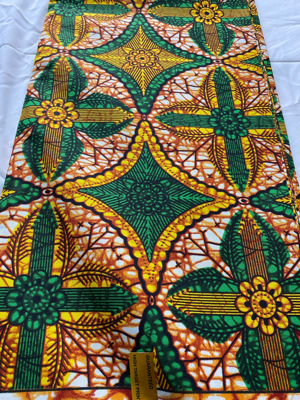 Polycotton African Fabric 6 Yards Soft Ankara Wax Print Material