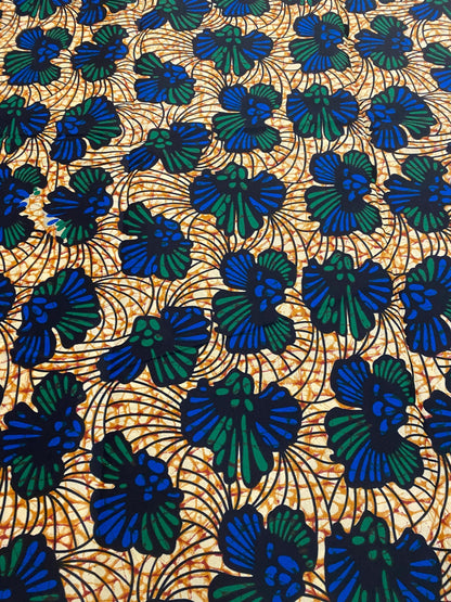 Polycotton African Fabric 6 Yards Soft Ankara Wax Print Material