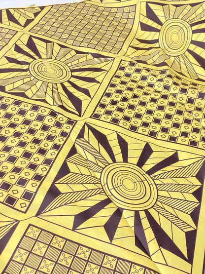 Polycotton African Fabric 6 Yards Soft Ankara Wax Print Material