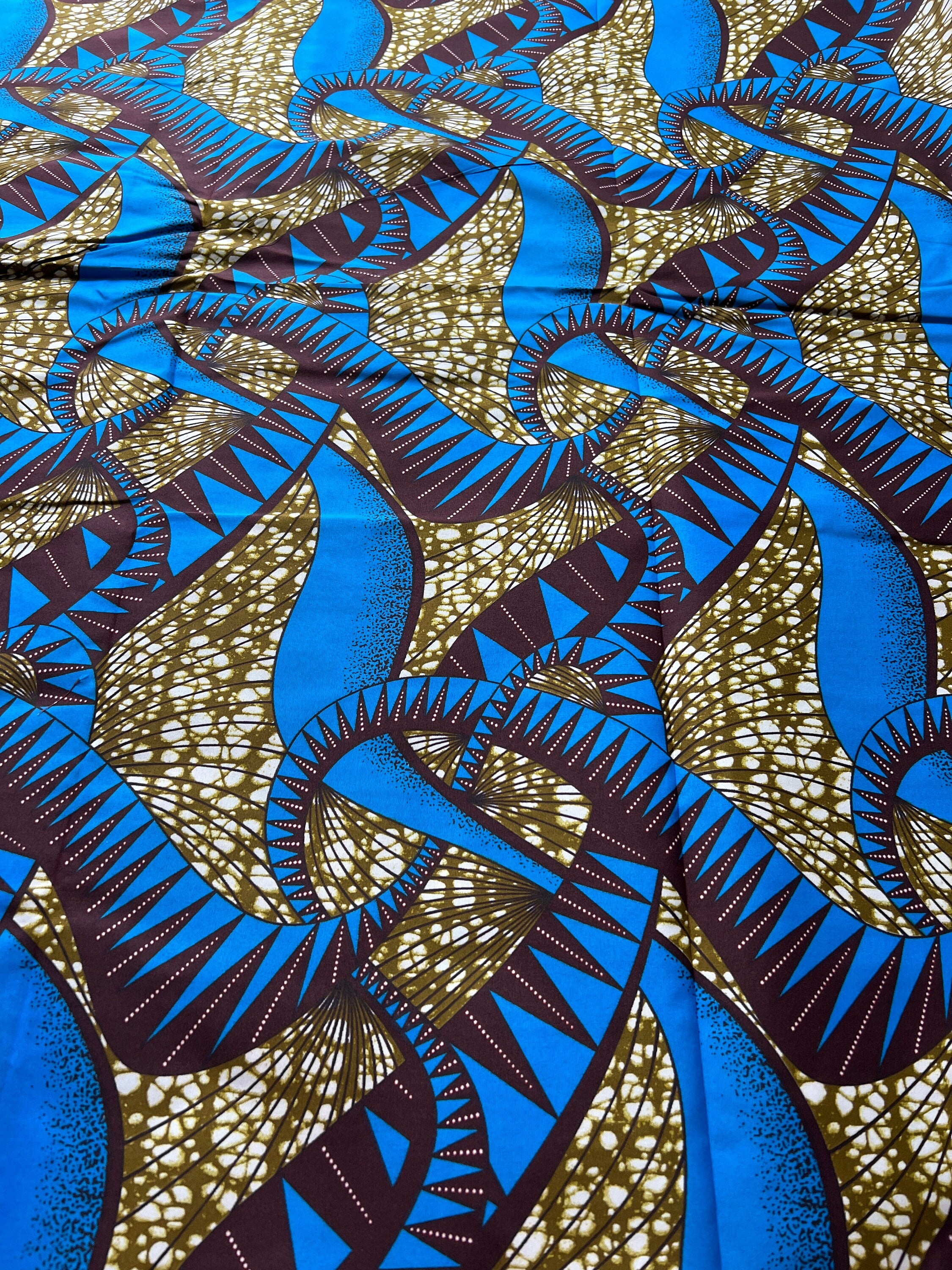 Polycotton African Fabric 6 Yards Soft Ankara Wax Print Material