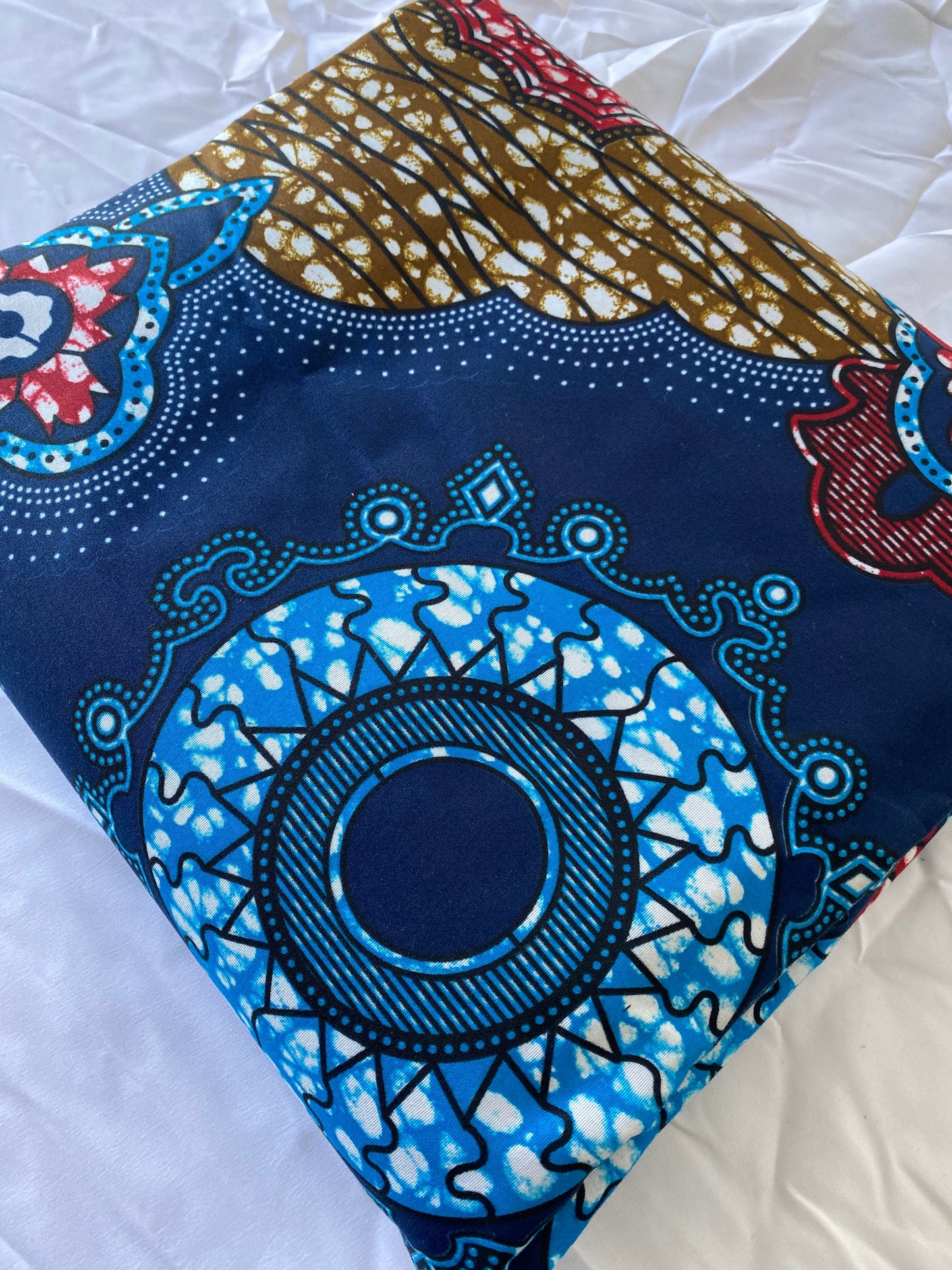 Polycotton African Fabric 6 Yards Soft Ankara Wax Print Material