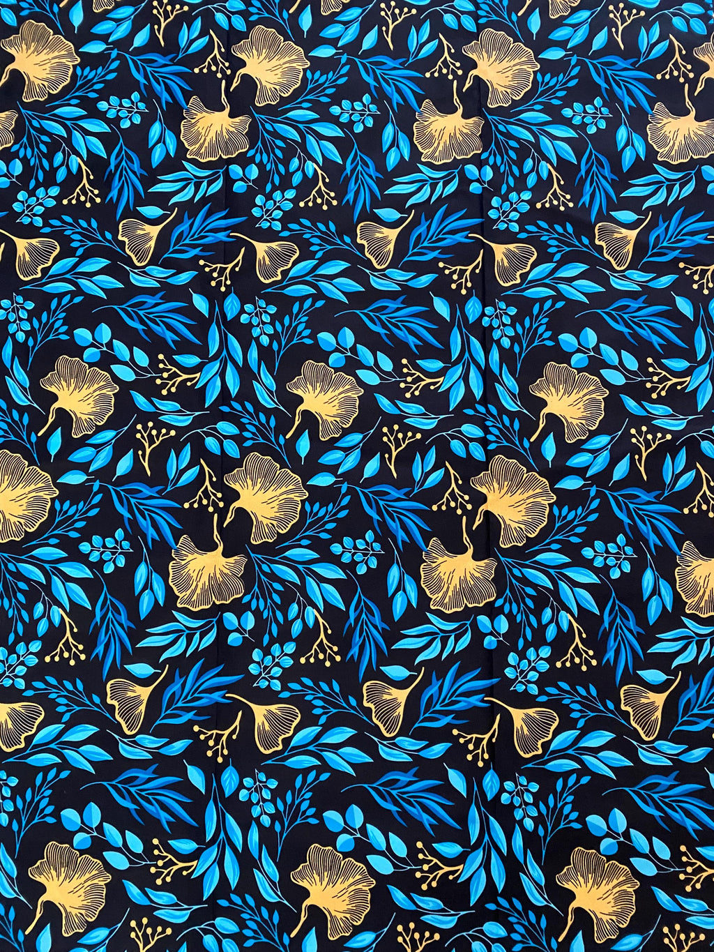 Floral Ankara Fabric, Polycotton African Print, 6 Yards