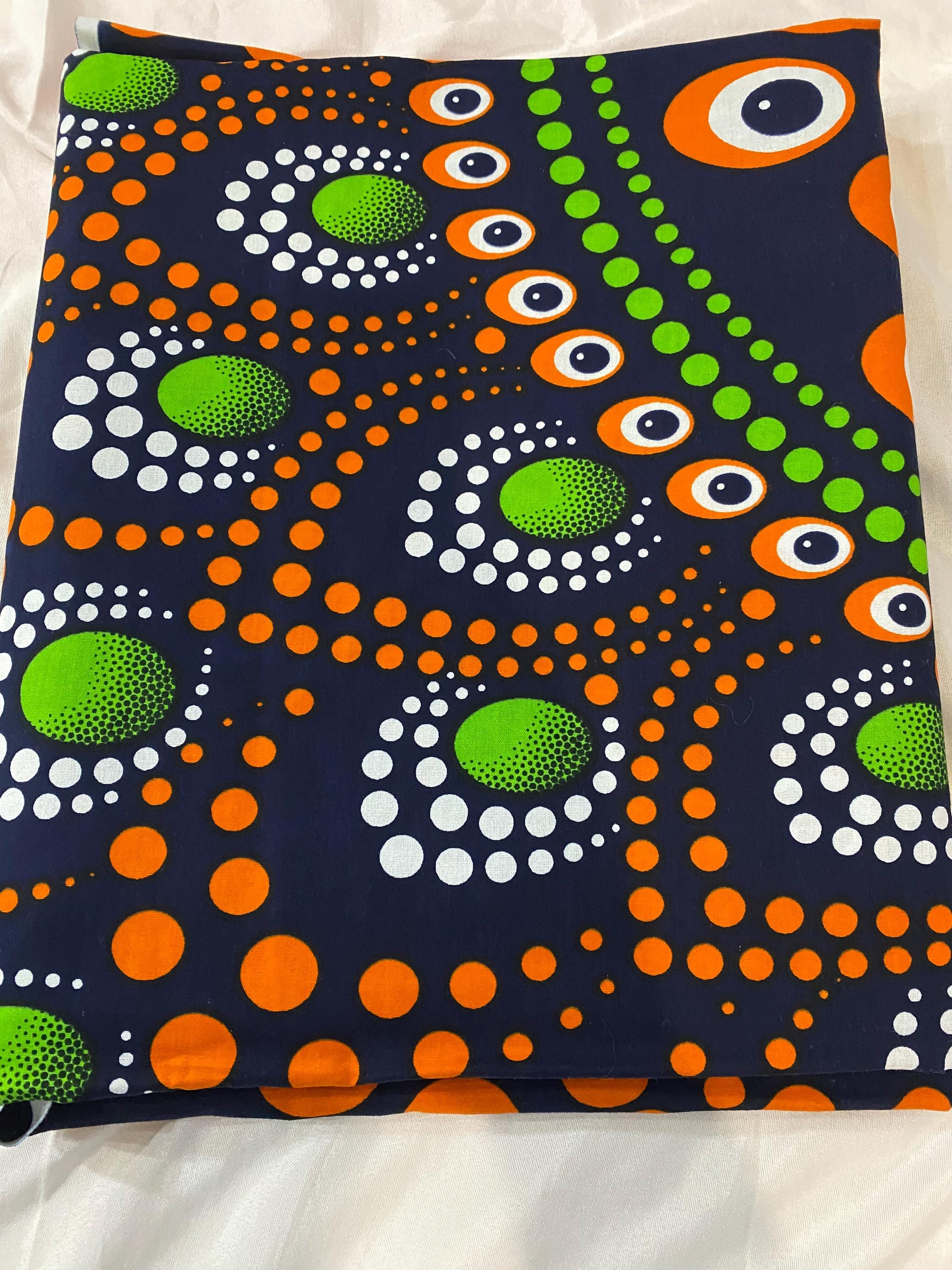 6 Yards 100% Cotton Ankara Wax Print Fabric African Print for Dressmaking, Quilting & Home Décor