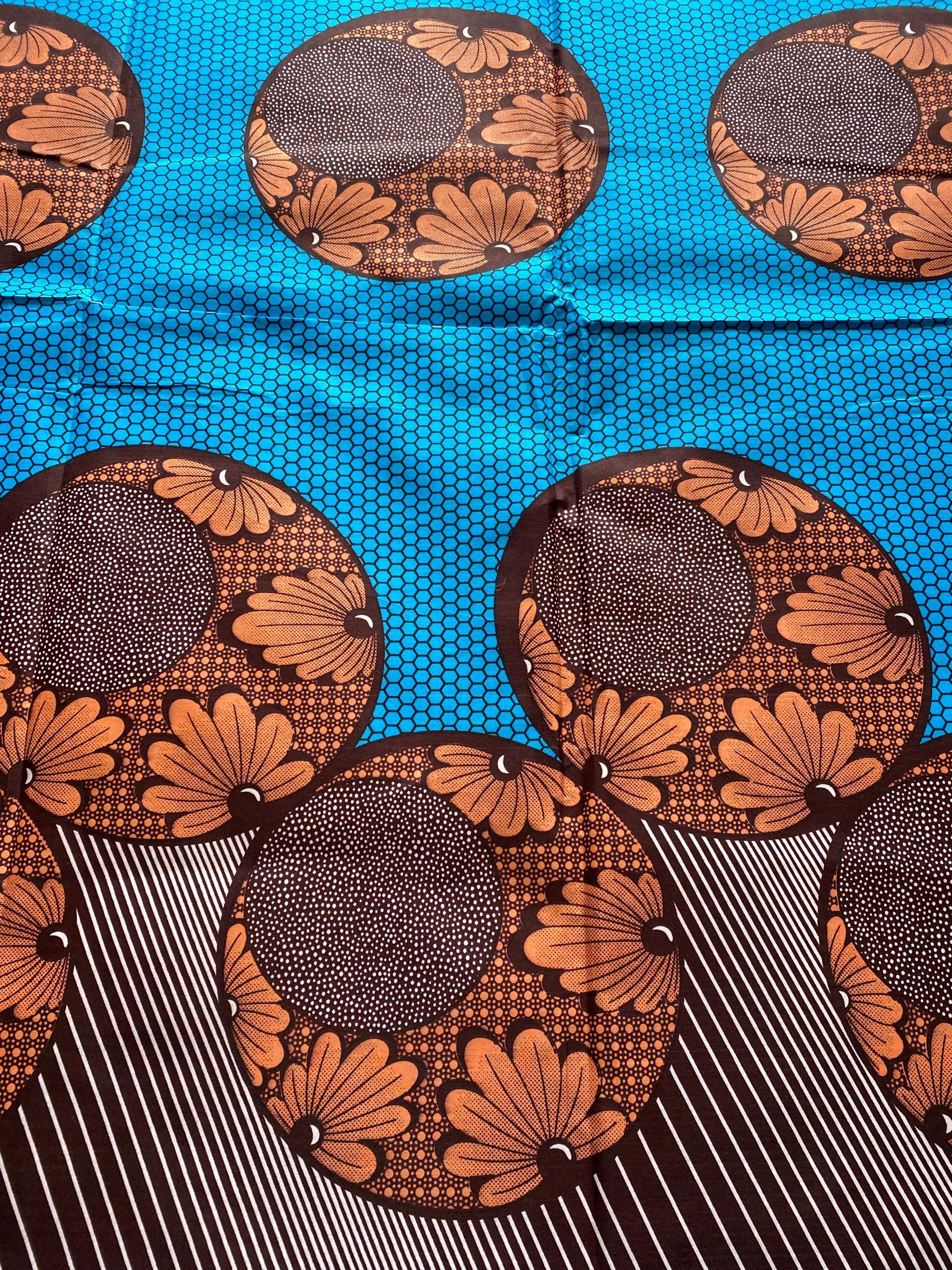 Polycotton African Fabric 6 Yards Soft Ankara Wax Print Material