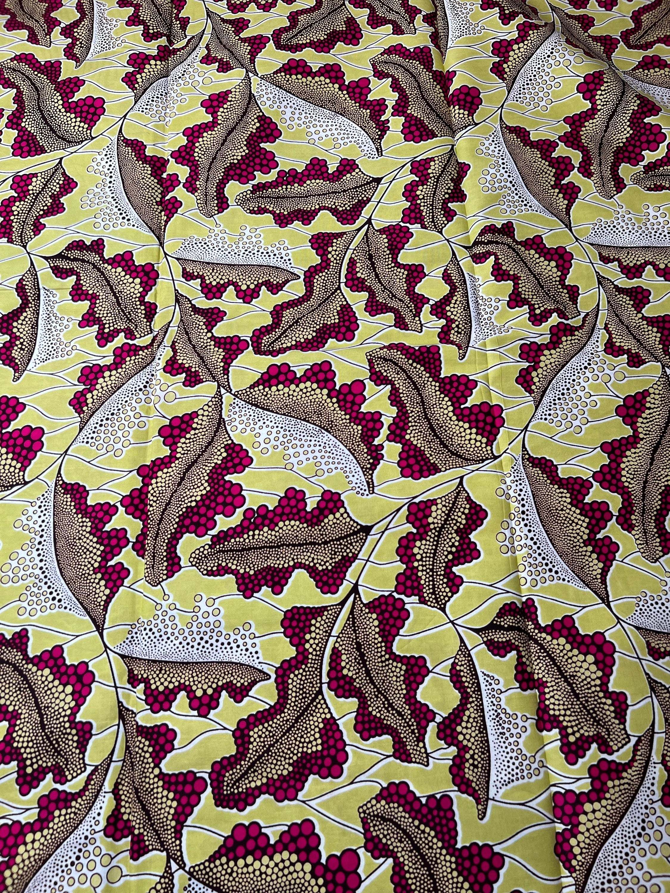 6 Yards 100% Cotton Ankara Wax Print Fabric African Print for Dressmaking, Quilting & Home Décor