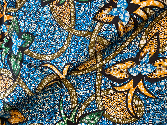 Polycotton African Fabric 6 Yards Soft Ankara Wax Print Material