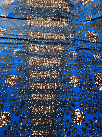 Polycotton African Fabric 6 Yards Soft Ankara Wax Print Material