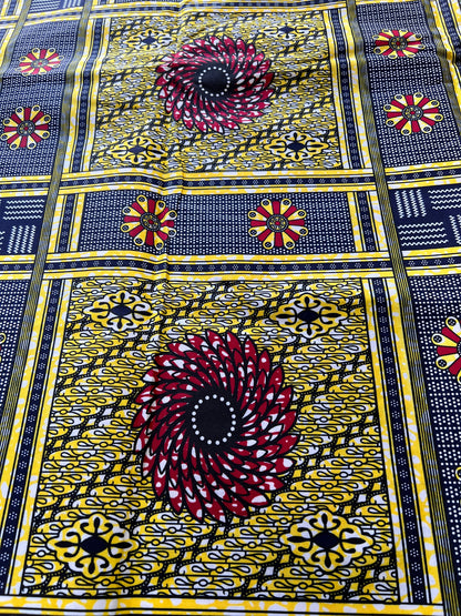 Polycotton African Fabric 6 Yards Soft Ankara Wax Print Material
