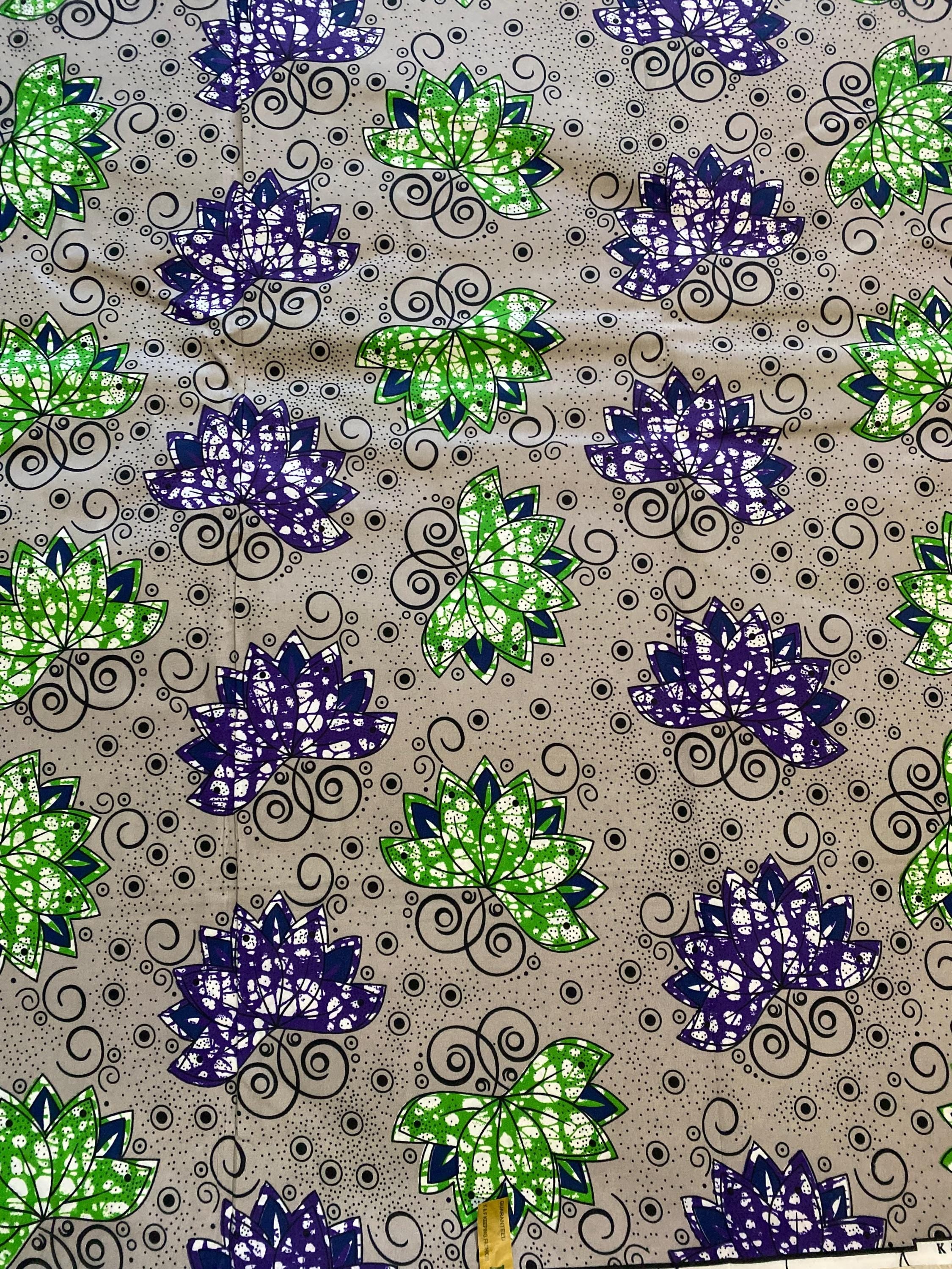 Polycotton African Fabric 6 Yards Soft Ankara Wax Print Material