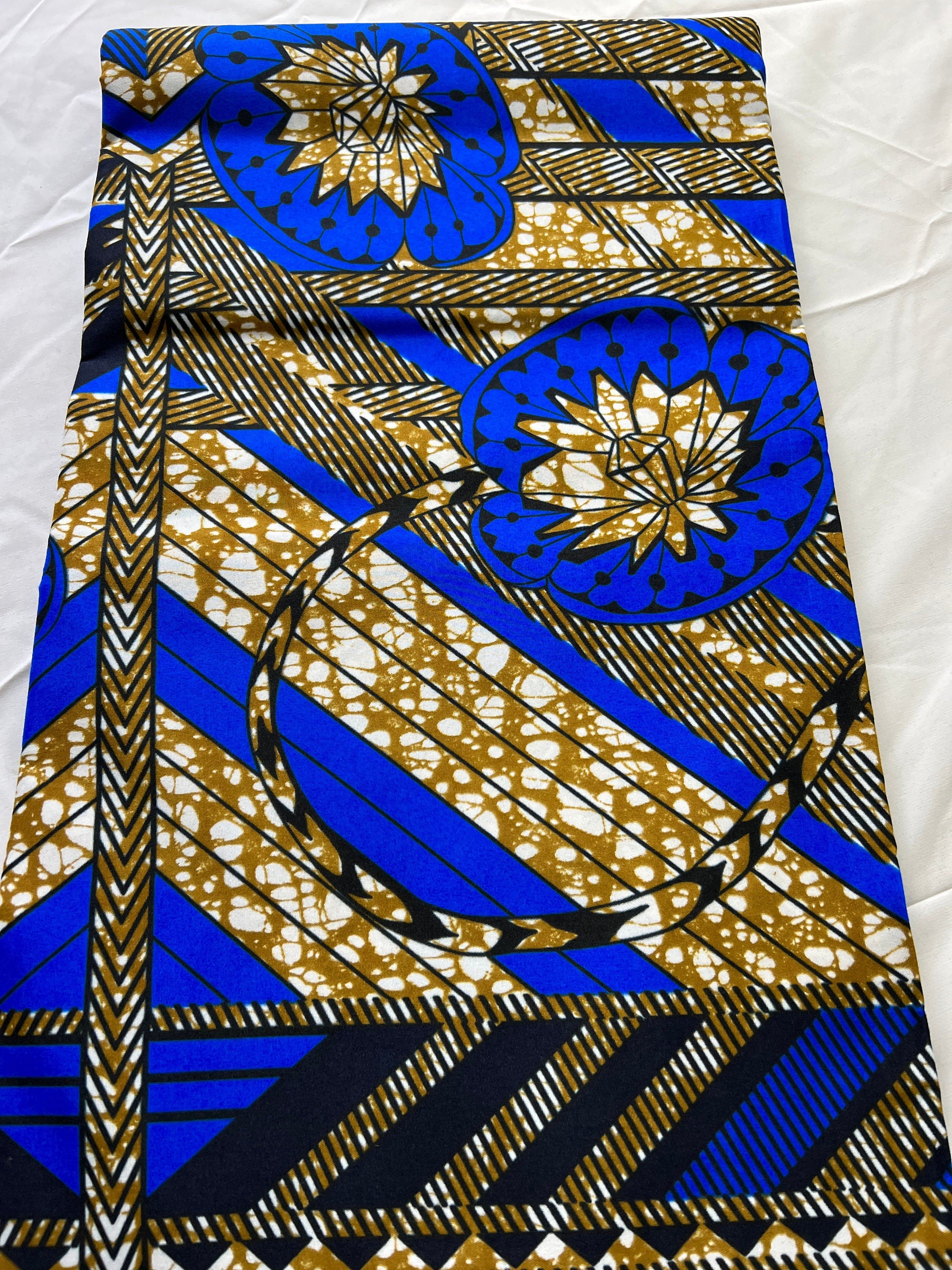 Polycotton African Fabric 6 Yards Soft Ankara Wax Print Material