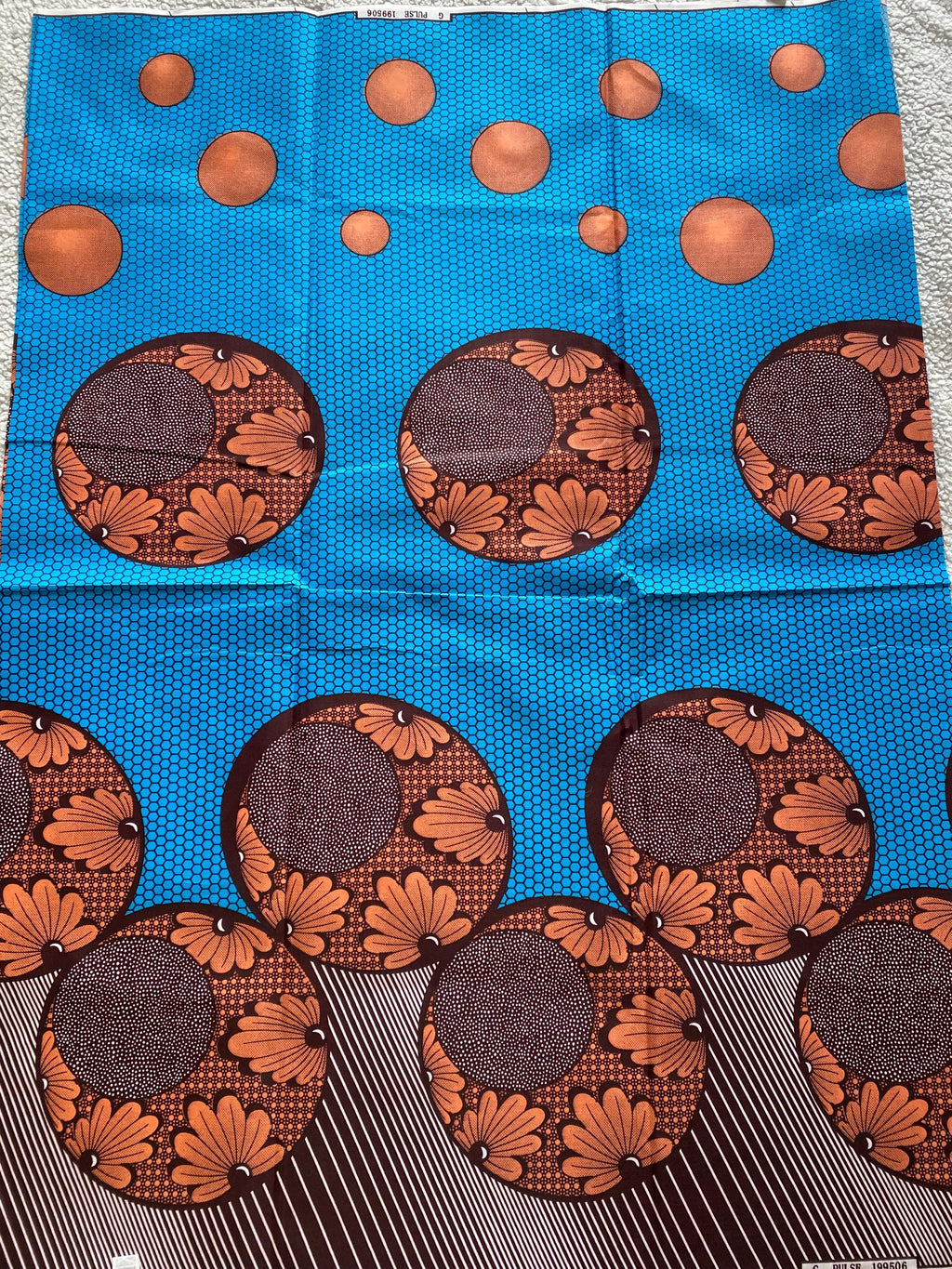 Polycotton African Fabric 6 Yards Soft Ankara Wax Print Material