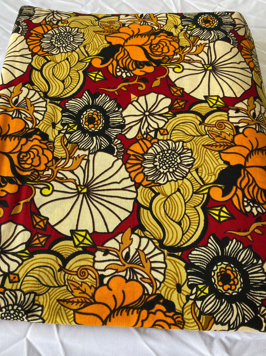 Bold Ankara African Print Fabric: 6 Yards 100% Cotton Wax Print