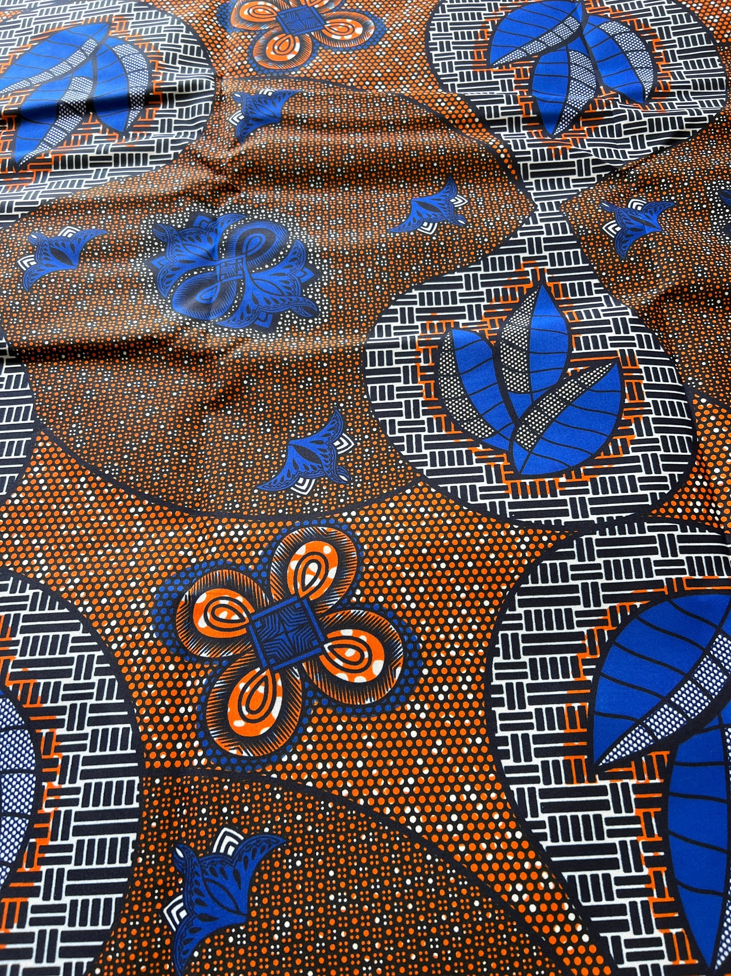 Polycotton African Fabric 6 Yards Soft Ankara Wax Print Material