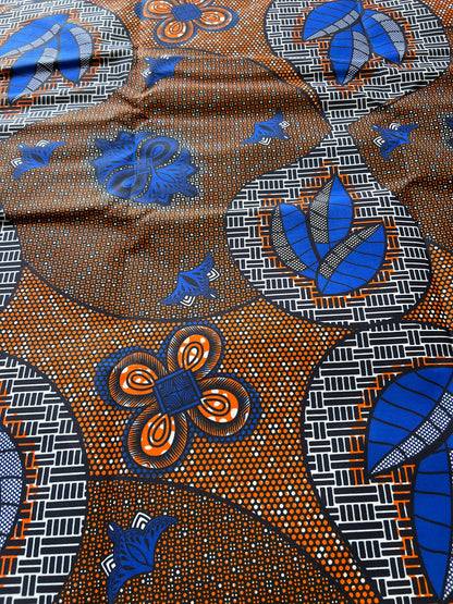 Polycotton African Fabric 6 Yards Soft Ankara Wax Print Material